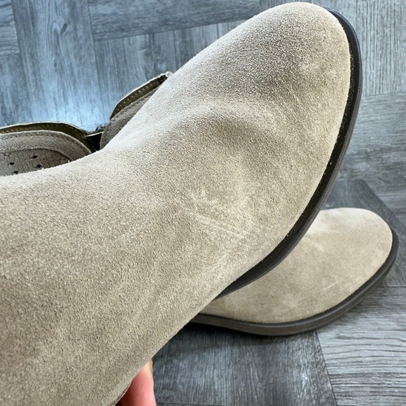 Kensie Gage Booties Womens 10 Tan Suede Leather Perforated Ankle Boots NEW - Picture 9 of 9